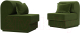 Комплект мягкой мебели Лига Диванов Кипр набор 1 (микровельвет зеленый) - 