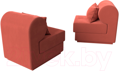 Комплект мягкой мебели Лига Диванов Кипр набор 1 (микровельвет коралловый)