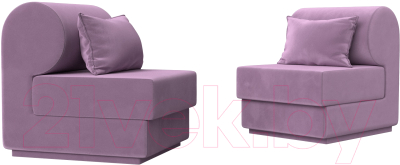 Комплект мягкой мебели Лига Диванов Кипр набор 1 (микровельвет сиреневый)
