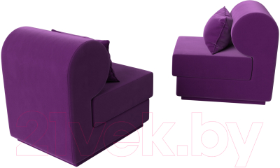 Комплект мягкой мебели Лига Диванов Кипр набор 1 (микровельвет фиолетовый)