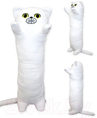 Подушка-игрушка SunRain Кот валик 60см (белый)