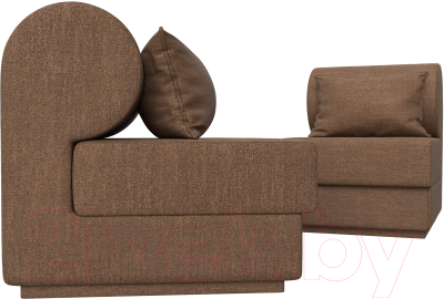 Комплект мягкой мебели Лига Диванов Кипр набор 1 (рогожка Berat коричневый)