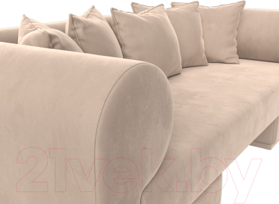 Комплект мягкой мебели Лига Диванов Кипр набор 2 (велюр бежевый)