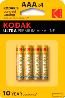 Комплект батареек Kodak LR03-4BL Ultra Premium K3A-4 U / 30959521 (4шт) - 