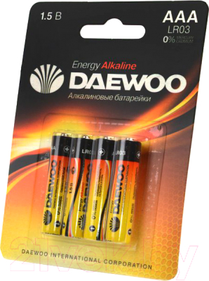 Комплект батареек Daewoo LR03 BL-4 Energy Alkaline (4шт)