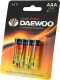 Комплект батареек Daewoo LR03 BL-4 Energy Alkaline (4шт) - 