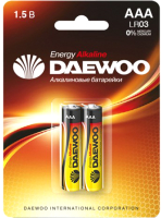 Комплект батареек Daewoo LR03 BL-2 Energy Alkaline (2шт) - 