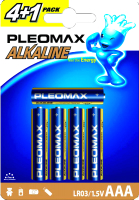 Комплект батареек Pleomax LR03 BL-4+1 / C0021218 (5шт) - 