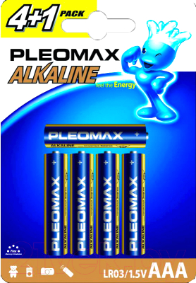 Комплект батареек Pleomax LR03 BL-4+1 / C0021218 (5шт)