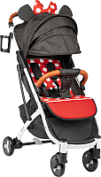 Детская прогулочная коляска Sundays Baby S600 Plus (белая база, черный с красными горошинами) - 