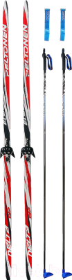 Комплект беговых лыж STC 0075 180/140 (красный)