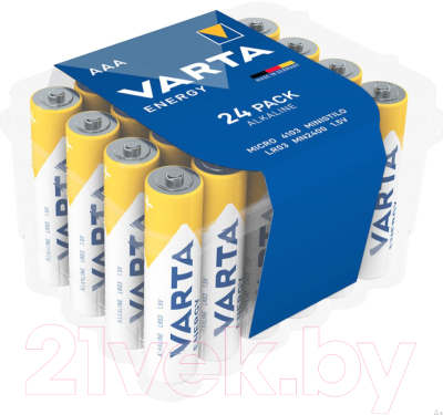 Комплект батареек Varta Energy LR03 AAA Alkaline / 4103 229 224 (24шт)