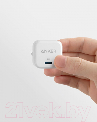 Зарядное устройство сетевое Anker PowerPort III Cube A2149 + кабель USB-C / ANK-B2149G21-WT (белый)