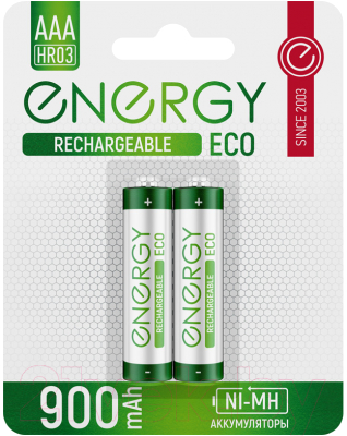 Изображение товара Комплект аккумуляторов Energy Eco NIMH-900-HR03/2B АAА / 104987