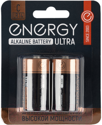 Изображение товара Комплект батареек Energy Ultra LR14/2B (С) / 104982