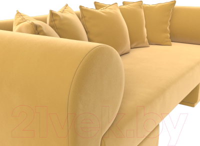 Комплект мягкой мебели Лига Диванов Кипр набор 2 (микровельвет желтый)