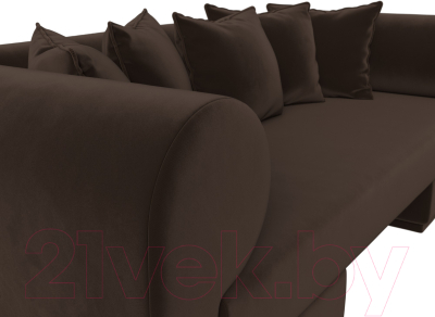 Комплект мягкой мебели Лига Диванов Кипр набор 2 (микровельвет коричневый)