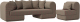 Комплект мягкой мебели Лига Диванов Кипр набор 2 (рогожка корфу 03) - 