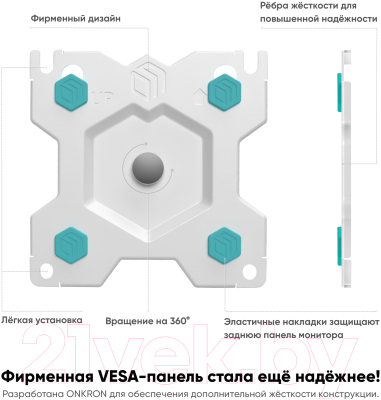 Кронштейн для монитора Onkron G100 (белый)