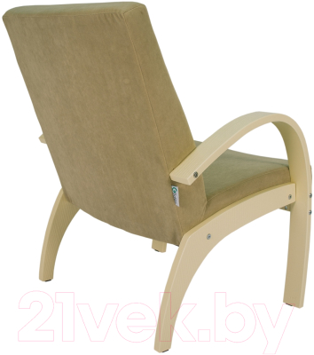 Кресло мягкое Мебелик Денди шпон (ультра санд/дуб шампань)