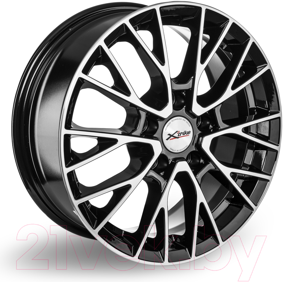 Литой диск X'trike X-135 16x6.5" 5x114.3мм DIA 67.1мм ET 35мм BK/FP
