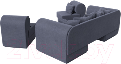 Комплект мягкой мебели Лига Диванов Кипр набор 3 (рогожка Berat серый)