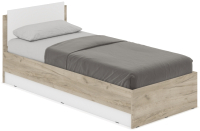 Односпальная кровать Modern Аманда А09 (серый дуб/белый) - 