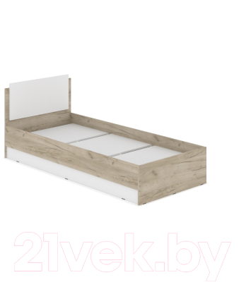 Односпальная кровать Modern Аманда А09 (серый дуб/белый)