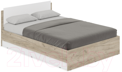 Полуторная кровать Modern Аманда А14 (серый дуб/белый)