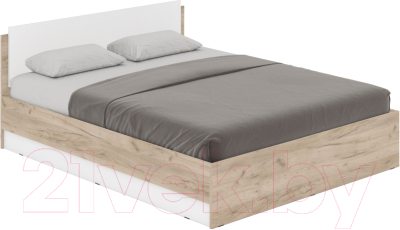 Двуспальная кровать Modern Аманда А16 (серый дуб/белый)