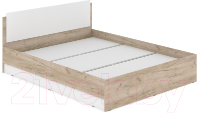 Двуспальная кровать Modern Аманда А16 (серый дуб/белый)