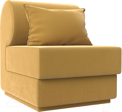 Кресло мягкое Лига Диванов Кипр (микровельвет желтый)
