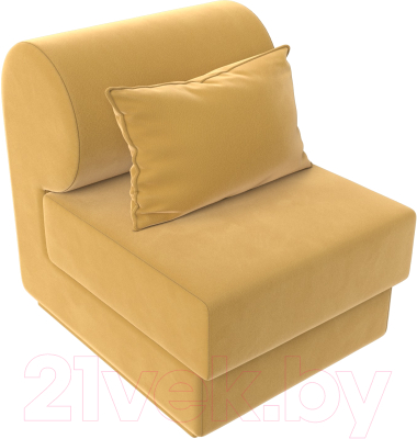 Кресло мягкое Лига Диванов Кипр (микровельвет желтый)