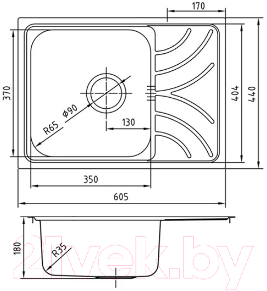 Мойка кухонная IDDIS Arro ARR60SDi77