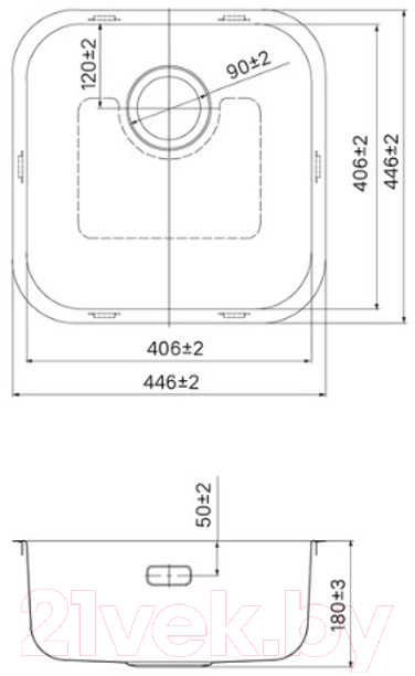 Мойка кухонная IDDIS Mate MAT44S0i77