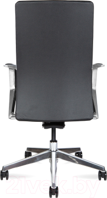 Кресло офисное Norden Сиена LB / B 1811 Black Leather (кожа черный/алюминий)