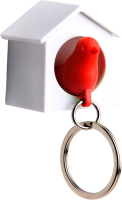 Ключница настенная Qualy Mini Sparrow / QL10184-WH-RD (белый/красный) - 
