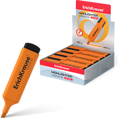 Текстовыделитель Erich Krause Visioline V-21 / 56913 (оранжевый) -