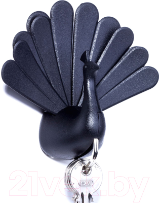 Ключница настенная Qualy Peacock / QL10193-BK (черный)