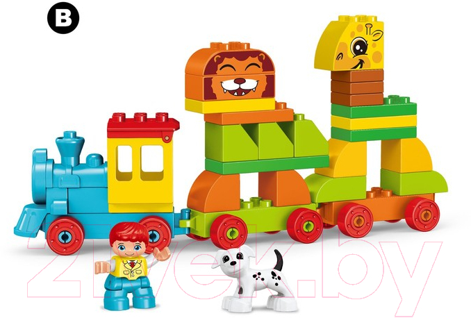 Конструктор Kids Home Toys Поезд с зверюшками 188-413 / 7120609