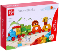 Конструктор Kids Home Toys Поезд с зверюшками 188-413 / 7120609 - 