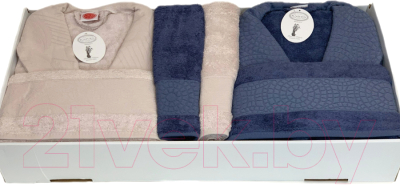 Комплект текстиля для ванной Karven Jagarli / B 1116 a.pudra/lacivert