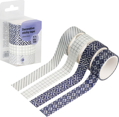 Набор лент декоративных Meshu Silver Shinet / MS_36917 (4шт) -