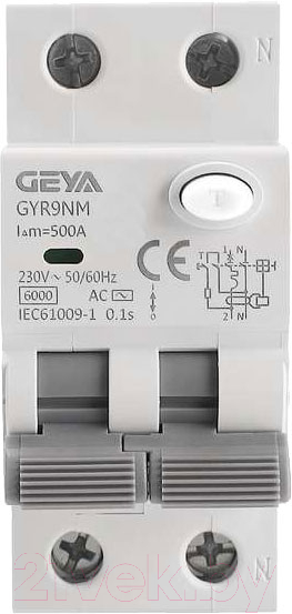 Дифференциальный автомат Geya GYR9NM-C10-30mA