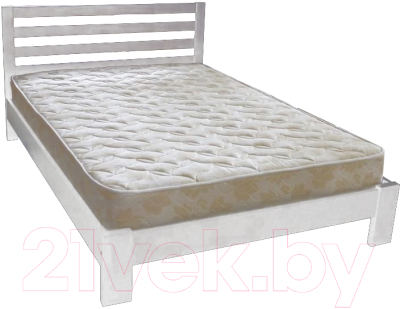 Двуспальная кровать Боринское Мебель Ника 160x200 (белый)