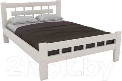 Полуторная кровать Боринское Мебель Сакура 1200 (белый/венге)