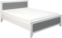 Двуспальная кровать Боринское Мебель Соня 160x200 (белый/серый) - 