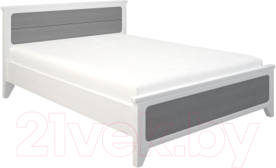 Двуспальная кровать Боринское Мебель Соня 160x200 (белый/серый)