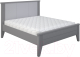 Двуспальная кровать Боринское Мебель Верона 160x200 (серый) - 