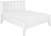 Двуспальная кровать Боринское Мебель Верона с мягкой спинкой 160x200 (белый) - 